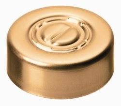 LLG-Crimp Seals ND20 (Center Tead Off Caps), Aluminium, ready assembled | Caps : gold